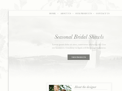 Bridal Fashion Single Page Website baskerville bridal design fashion
