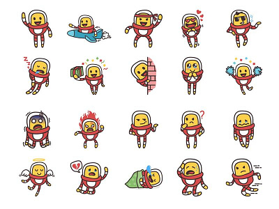 Cosmo app applestore astronaut cartoon character chat cute emoji emoticon imessage space sticker