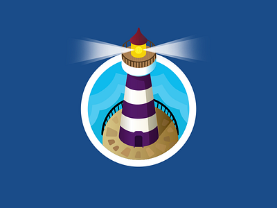 Lighthouse Fanarik column fanarik flashlight icon lighthouse teaser vector