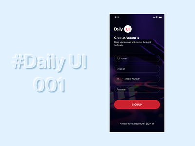 Daily UI Challenge #01: Sign Up