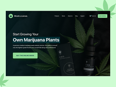 DailyUI Challenge #03: Landing Page cannabis cannabis design cannabis product daily 100 challenge daily ui dailyui dailyui 003 dailyui challenge dailyui landing dailyui landing page dailyuichallenge landing design landing page landing page design landingpage marijuana marijuana design marijuana product weed landing page weeds