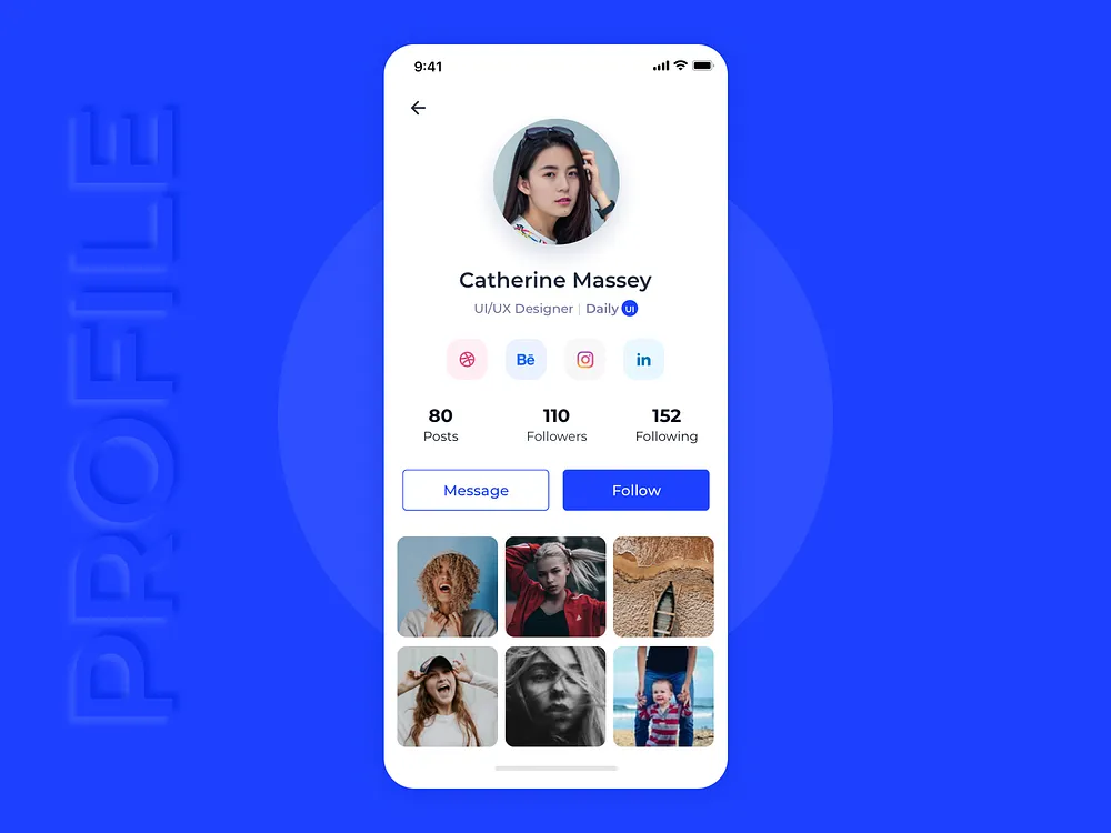 Profile Page Design designs, themes, templates and downloadable graphic ...
