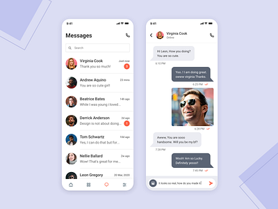 DailyUI Challenge #013: Direct Messaging chat chat app chat view daily 100 challenge daily ui daily ui challange daily ui challenge dailyui dailyui challenge dailyuichallenge direct message list list view listing message message app messages messages view messaging messaging app