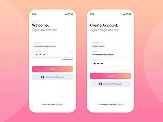 Onboarding- Login/Sign Up by Sujata Kushwaha 🏀 on Dribbble