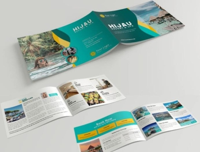 "Hijau Resort & Spa" Brochure brochure design powerpoint template