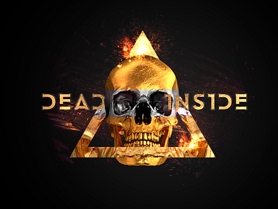 Dead inside poster skull triangle