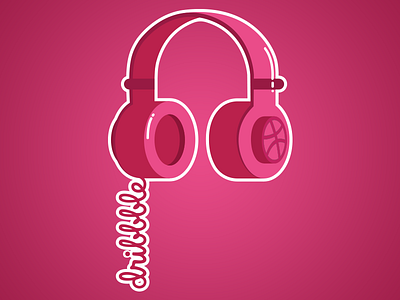 Dribbble Headphones Sticker dribbble headphones sticker