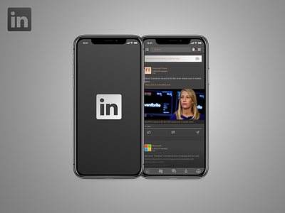 LinkedIn - Dark Theme branding conception darktheme design linkedin mock up premium ui visual