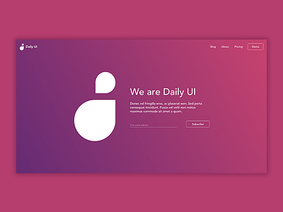 Daily UI Challenge - 003 - Landing page