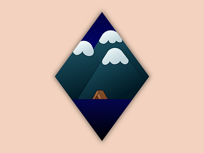 Camping in the Mountains design graphic design illustration