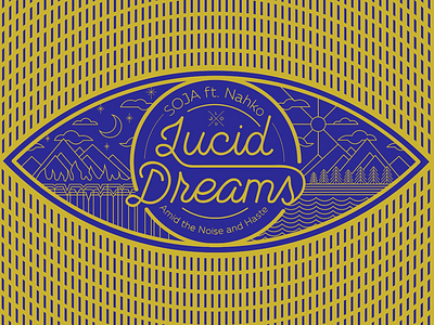 Lucid Dreams Illustration dream dreaming eye hand lettering illustration lettering music type type design typography