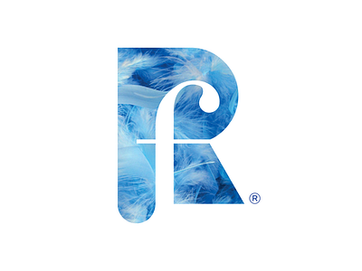 FR mark bold branding elegant feather logo logomark monogram typography