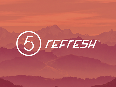 F5 - Refresh brand branding custom f5 lettering logo logomark logotype mountains refresh typography