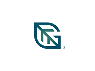 G + leaf branding g geometric gradient grid identity leaf logo logomark monogram typography