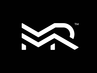 MR 🔒 black and white angles brand branding grid identity logo logos mark modern monogram mr type typography