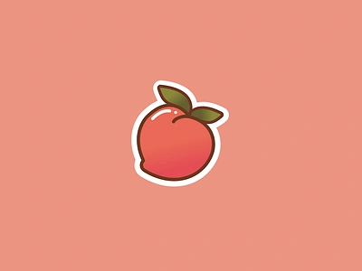 Peachy Peach food graphic design illustration peach