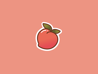 Peachy Peach food graphic design illustration peach