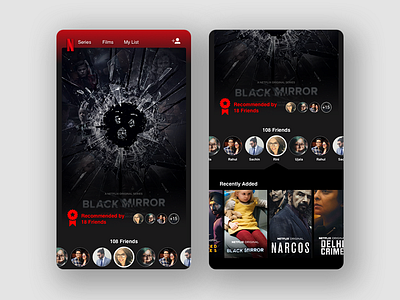 Netflix Social app design casestudy mobile app mobile app design movie app netflix ott ott service social app social network uidesign uxdesign uxdesigner video