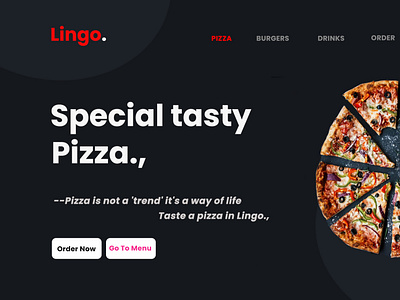 Restaurant Landing Page.
Hero Section