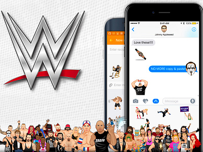 WWEmoji App emoji emojis moji wrestling wwe wwemoji