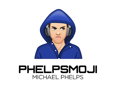 PhelpsMoji app character design emoji icon icons illustration ios music sticker ui vector