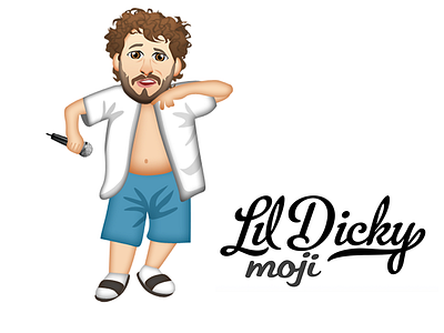 Lil Dicky Moji app character design emoji icon icons illustration ios music sticker ui vector