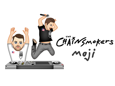 The Chainsmokers app character design emoji icon icons illustration ios music sticker ui vector