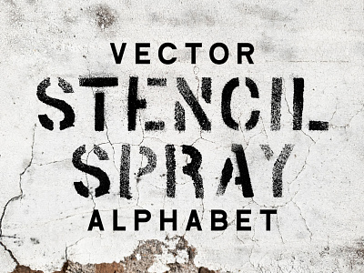 Stencil Spray Vector Alphabet branding design film texture graphic design handdrawn illustration logo logotype png png font stencil svg typeface typography vector vector font