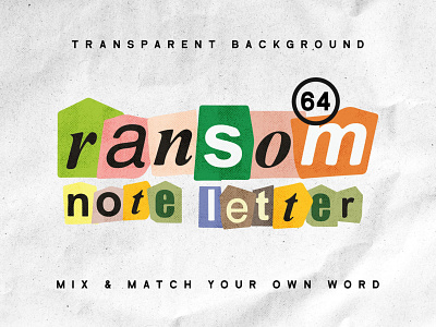 Ransom Note Letter Vector Pack branding design graphic design illustration letter mixnmatch ransom ransom letter typography vector vintage