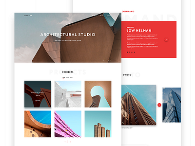 Architectural Studio Illusion design interface typography uiux web website