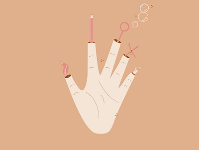 04. Hand hand illustration illustrator minimal vector