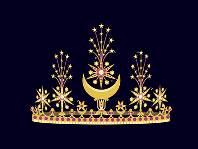 08. Crown colorful crown illustration illustrator minimal queen vector