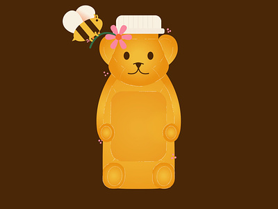 12. Honey bee character design colorful honey honey bottle honey jar illustration illustrator minimal vector
