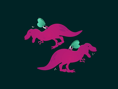 18. Match colorful dinosaur earrings illustration illustrator minimal vector