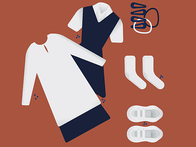 19. Uniform color illustration illustrator shoes uniform vector