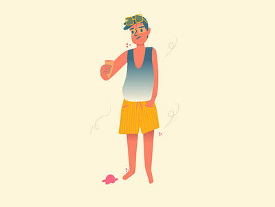21. Sun character character design colorful illustration illustrator sun burn sunburn vector