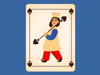 27. Spade character design colorful illustration illustrator king minimal spade vector