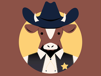 03. Cowboy boy character design colorful cow cowboy illustration illustrator minimal vector western