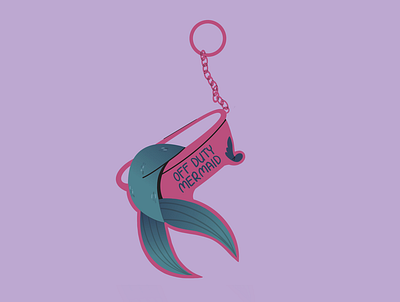 13. Tail chains illustration illustrator keychain mermaid minimal tail vector