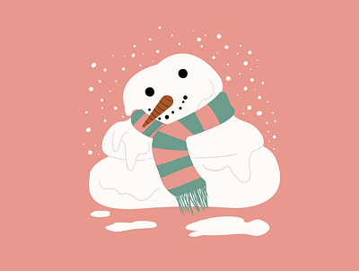 17. Snow character design colorful illustration illustrator minimal snow snow man snowman vector