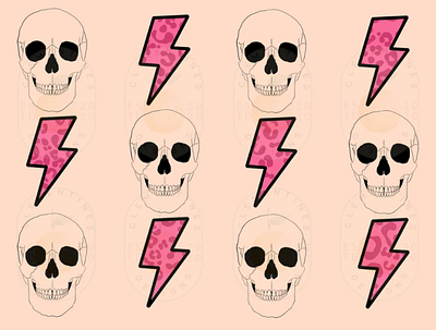 Skull & lightening bolt PNG - Sublimation Design Download app branding design graphic design illustration logo typography ui ux vector