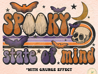 Spooky state of mind PNG - Retro Sublimation Design app branding design graphic design illustration logo typography ui ux vector