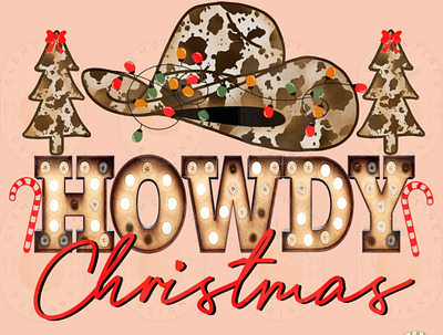 Howdy Christmas png download - Western Christmas png app branding design graphic design illustration logo typography ui ux vector