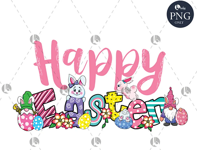 Happy Easter PNG app branding design graphic design illustration logo typography ui ux vector