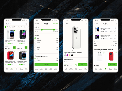 Electronics store app concept