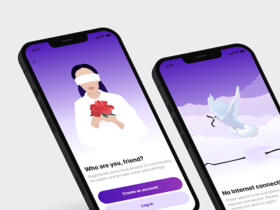 Mobile app to explore Franciscan spirituality | Screen states app design illustration mobile mobileapp spirituality states ui uidesign uxdesign
