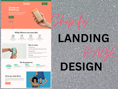 Shopify Landing Page Design Make Your On Brand design dropshipping graphic design illustration logo shoify website