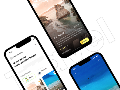 Travel App UI Design graphic design mobile mobile version motion graphics product design travel app ui ui ux design ux vacation app web web design