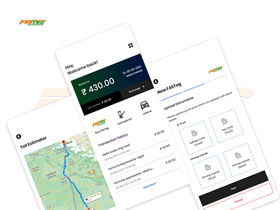 FASTag - Application Design Concept design ios mobile product design travel app ui ui design ui ux
