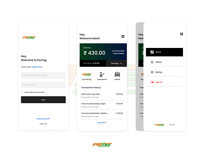 Fastag App - Design Concept app design case study concept government product product design ui ui ux